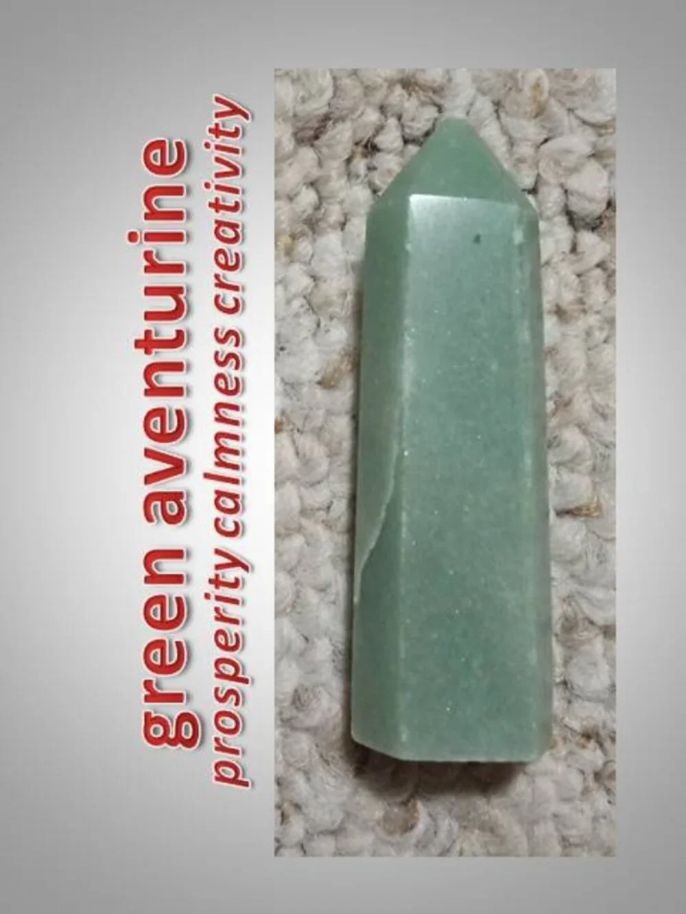 Green Aventurine Tower 01  Prosperity Calmness Balance